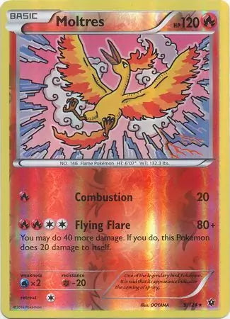 Fates Collide Moltres #9/124 reverse holo